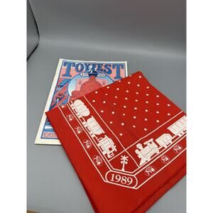 Vintage 1989 Toyfest East Aurora NY Program & Bandana Toy Town USA Souvenir